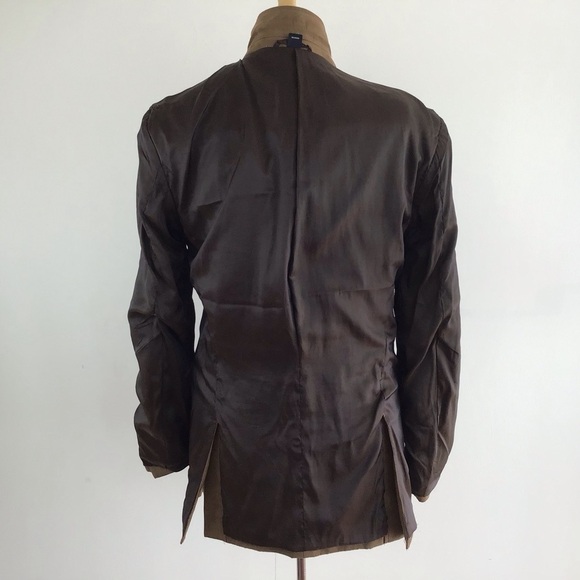 Faux suede brown blazer Roundtree & Yorke size Small - Picture 7 of 10